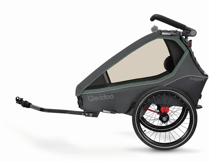 Qeridoo Kidgoo 1 Fahrradanhänger Grün Modell 2023