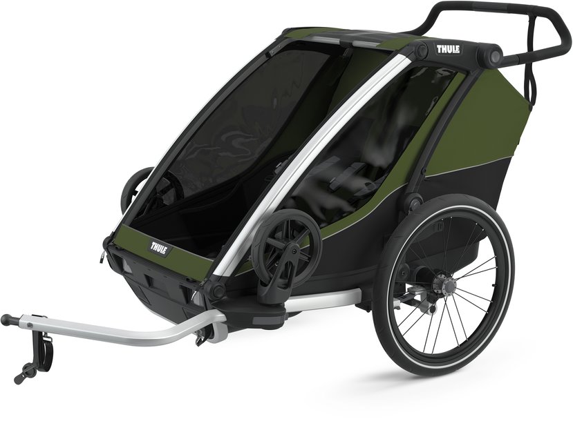 Thule Chariot Cab2 Fahrradanhänger Grün Modell 2022